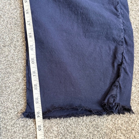 Frank & Eileen kinsale crop Italian performance linen sailor pants navy blue 12 - Picture 9 of 9